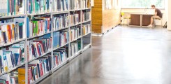 shelves with specialized books