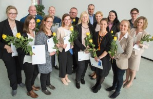 Gruppenbild der Teilnehmer/innen der Leitungsqualifikation 