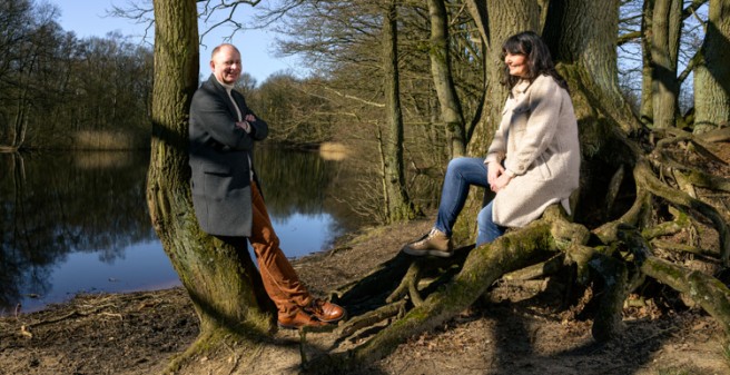 Prof. Beikler und Ehefrau am Kupferteich