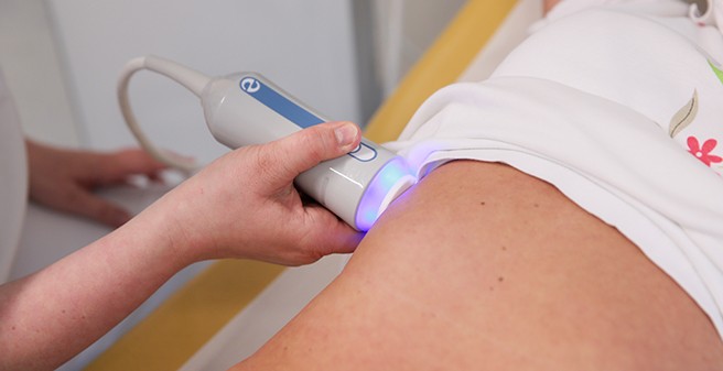 Fibroscan bei einer Patientin