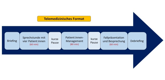 Ablauf des telemedizinischen Trainingsformats