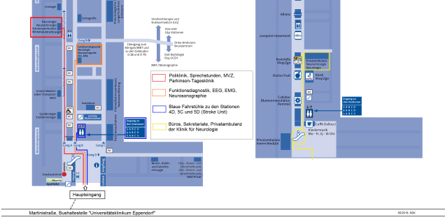 Lageplan Neurologie